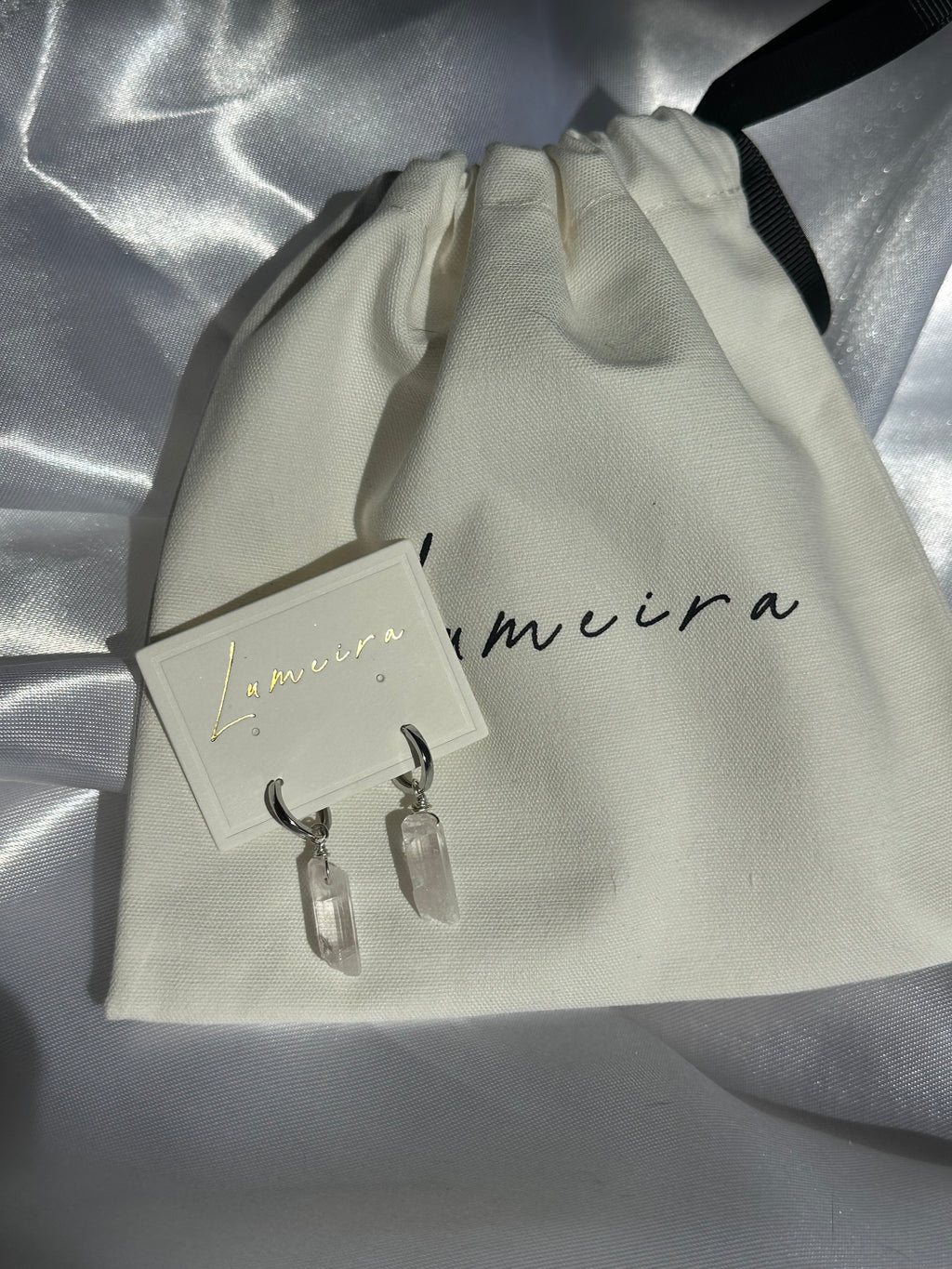 Clear Quarts Earrings