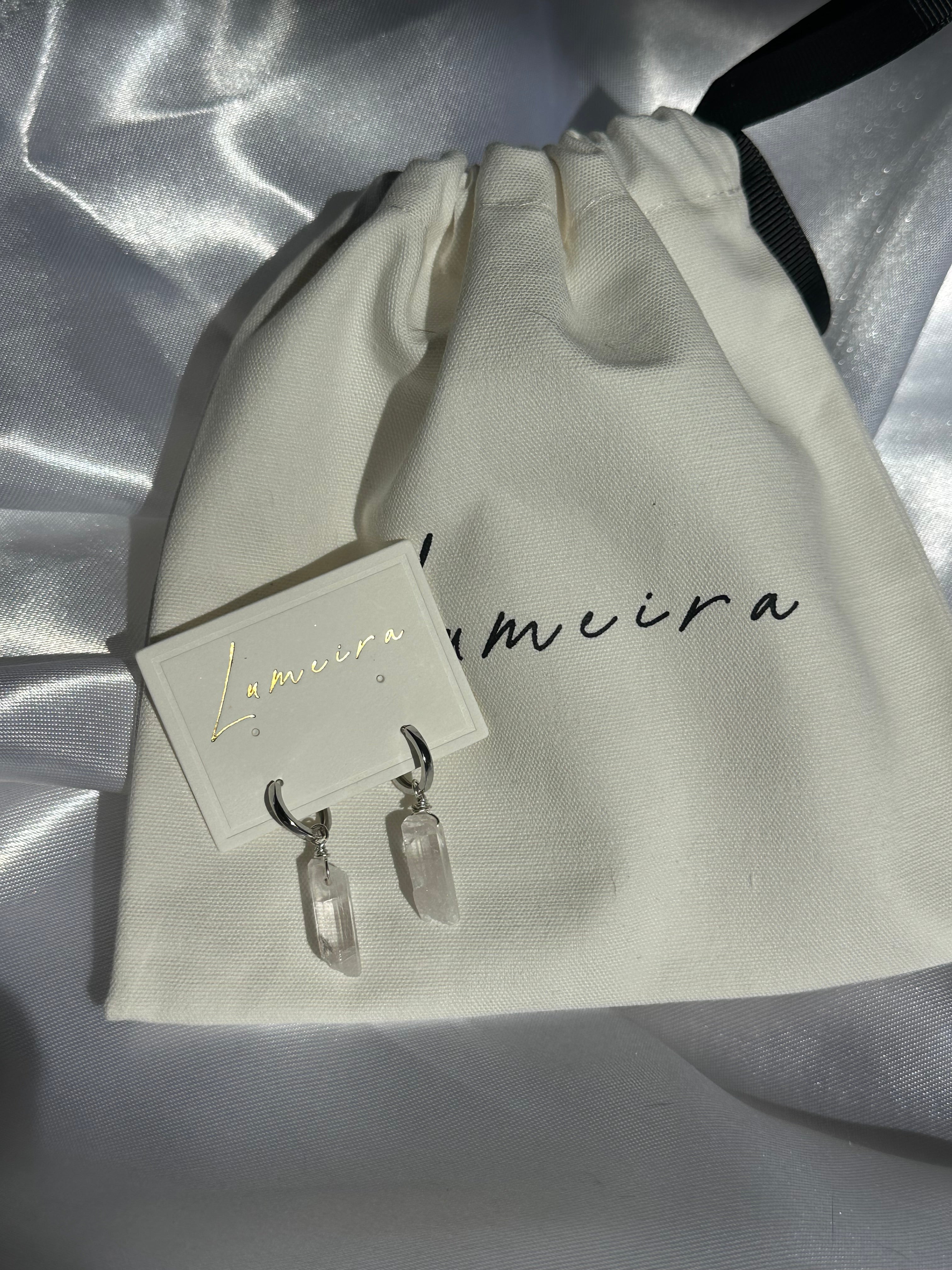 Clear Quarts Earrings