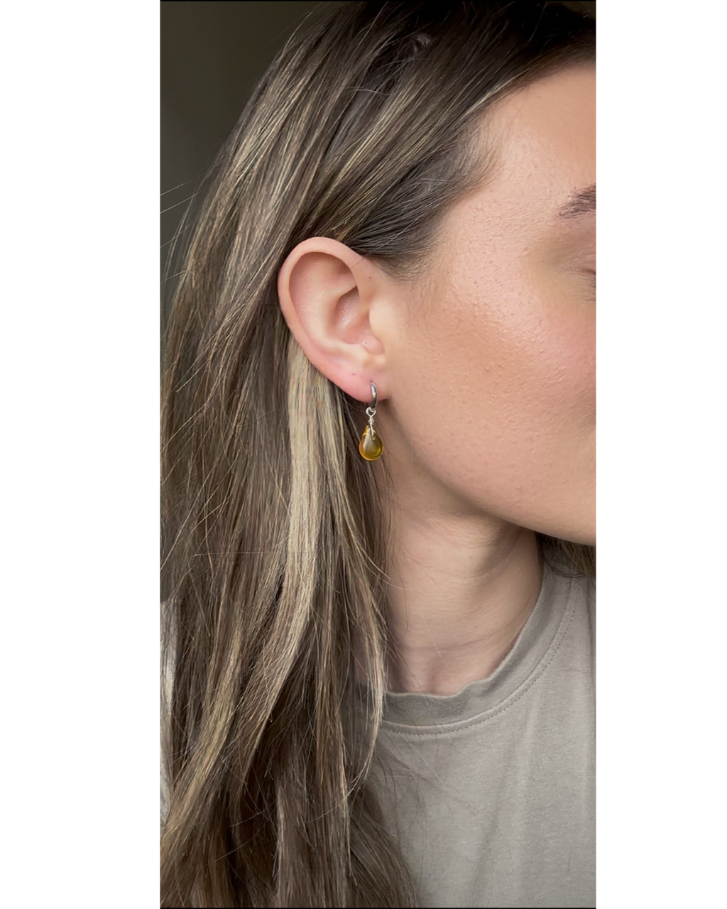 Amber Crystal Earrings